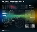 HUD elements pack. Vector modern interface. Abstract background vector illustration. Futuristic user interface