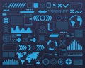 HUD elements showcase futuristic data visualization with graphs, maps, and...