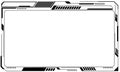HUD frames black user interface elements design modern technology futuristic control panel screen digital hologram window gaming