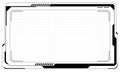 HUD frames black user interface elements design modern technology futuristic control panel screen digital hologram window gaming