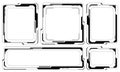 HUD frames black user interface elements set design modern technology futuristic control panel screen digital hologram window