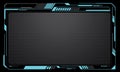 HUD frames blue grey user interface elements design modern technology futuristic control panel screen digital hologram window