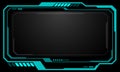 HUD frames blue grey user interface elements design modern technology futuristic control panel screen digital hologram window
