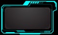 HUD frames blue grey user interface elements design modern technology futuristic control panel screen digital hologram window