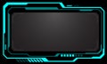 HUD frames blue grey user interface elements design modern technology futuristic control panel screen digital hologram window