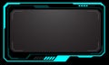 HUD frames blue grey user interface elements design modern technology futuristic control panel screen digital hologram window