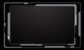 HUD frames grey user interface elements design modern technology futuristic control panel screen digital hologram window gaming Royalty Free Stock Photo