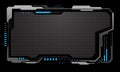 HUD frames white grey user interface elements design modern technology futuristic control panel screen digital