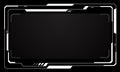 HUD frames white grey user interface elements design modern technology futuristic control panel screen digital hologram window
