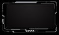 HUD frames white grey user interface elements design modern technology futuristic control panel screen digital hologram window