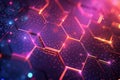 Abstract technology hexagonal background, Hud futuristic light color Royalty Free Stock Photo