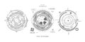 Hud Futuristic .Technical drawing.Electronic interface of the future . Fantastic circle .Drawing details .Vector illustration .