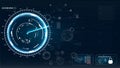 Hud. Icon. Futuristic screen hud concept. Digital radar screen. Hud futuristic element. Futuristic interface element. Hud ui. Royalty Free Stock Photo