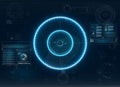 Hud. Icon. Futuristic screen hud concept. Digital radar screen. Hud futuristic element. Futuristic interface element. Hud ui. Royalty Free Stock Photo