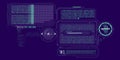 HUD interface design for decoding satellite signals.