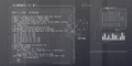 HUD interface elements with part of the code Fortran. Royalty Free Stock Photo