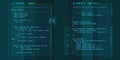 HUD interface elements with part of the code Java. Royalty Free Stock Photo