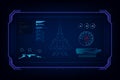 Hud interface GUI futuristic technology jet fighter,vector liiustration