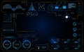 Hud interface UI data technology working screen infographic design concept background