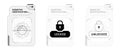 HUD retinal recognition biometric ID scan system concept set. User eye verification scanner and person identity security