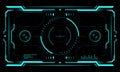 HUD sci-fi interface screen blue view design virtual reality futuristic technology display vector Royalty Free Stock Photo