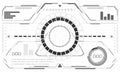 HUD sci-fi interface screen monochrome view design virtual reality futuristic technology display vector Royalty Free Stock Photo