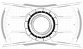HUD sci-fi interface screen monochrome view design virtual reality futuristic technology display vector Royalty Free Stock Photo