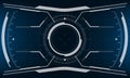 HUD sci-fi interface screen view blue design virtual reality futuristic technology display vector Royalty Free Stock Photo