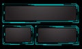 HUD set frames blue user interface elements design modern technology futuristic control panel screen digital hologram window