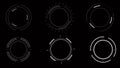 PNG Alpha. Six HUD circle elements 10 sec looping animation.