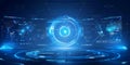 HUD technology interface. futuristic technology background Royalty Free Stock Photo