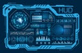 HUD UI for Business App. Futuristic User Interface HUD and Infographic Elements Royalty Free Stock Photo
