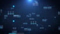 HUD UI Digital Data Futuristic Numeric Test Sequence Simulation Concept Illustration Background