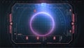 HUD, UI, GUI futuristic frame user interface screen elements. Abstract control panel layout design. Vector illustration Royalty Free Stock Photo