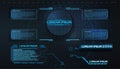 HUD, UI, GUI futuristic frame user interface screen elements set. Set with call outs communication. Abstract control Royalty Free Stock Photo