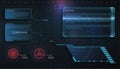 HUD, UI, GUI futuristic frame user interface screen elements set. Set with call outs communication. Abstract control Royalty Free Stock Photo