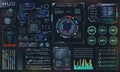 HUD and UI Set Elements, Sci Fi Futuristic User Interface, Tech and Science Design