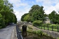 Huddersfield canal and bridge in Slathwaite Royalty Free Stock Photo
