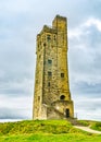 Huddersfield, West Yorkshire, England September 20 2107: Victoria Tower Castle Hill. Royalty Free Stock Photo