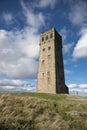 Huddersfield, West Yorkshire, UK, October 2013, Victoria Tower on Castle Hill Royalty Free Stock Photo