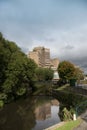 Huddersfield, West Yorkshire, UK, October 2013, a view of the Schwann Building at the University of Huddersfield Royalty Free Stock Photo