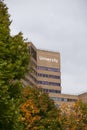 Huddersfield, West Yorkshire, UK, October 2013, a view of the Schwann Building at the University of Huddersfield Royalty Free Stock Photo