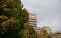 Huddersfield, West Yorkshire, UK, October 2013, a view of the Schwann Building at the University of Huddersfield Royalty Free Stock Photo