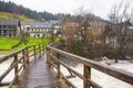 High Water in Sora River, Skofja Loka, Slovenia