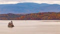 Hudson Athens lighthouse in Hudson River in Fall