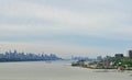 Hudson River Between Jersey City and New York City Royalty Free Stock Photo