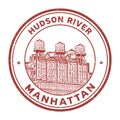 Hudson River, Manhattan stamp