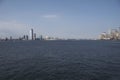 Hudson River between Manhatten and New Jersey Royalty Free Stock Photo