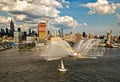 Hudson River with Midtown New York City view in background