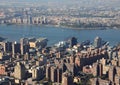 Hudson River with Skyline of New York in Aerial Perspective